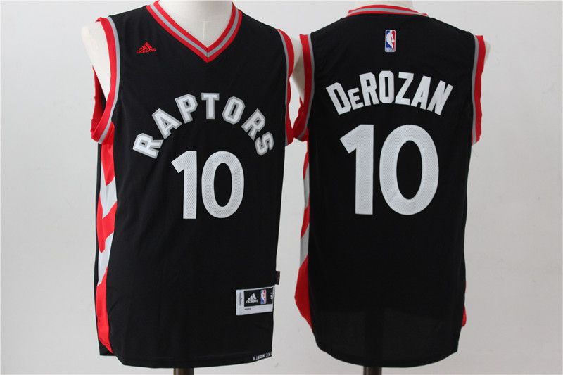 Men Toronto Raptors #10 Derozan Black Adidas NBA Jerseys